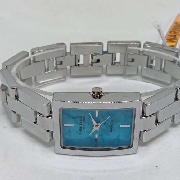 Anne Klein New York 12/7749TQST Women's 21x28mm Turquoise Watch & Bracelet Set - Picture 7 of 11